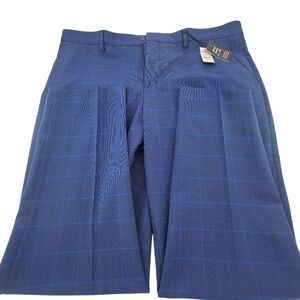 Express W36 L30 Men's Suit Pants Stretch Slim Wrinkle Resistant Part of Set Blue